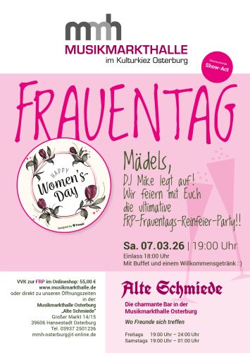 Tickets für Frauentags-Reinfeier-Party FRP 2026 am 07.03.2026 - Karten kaufen